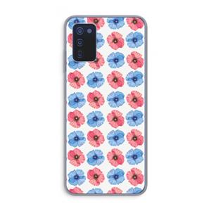 CaseCompany Klaproosjes: Samsung Galaxy A03s Transparant Hoesje