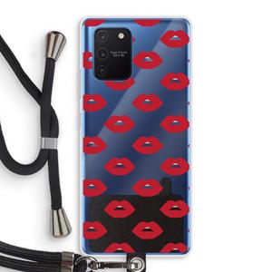 CaseCompany Lips: Samsung Galaxy Note 10 Lite Transparant Hoesje met koord