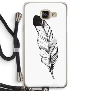 CaseCompany Pluim: Samsung Galaxy A5 (2016) Transparant Hoesje met koord