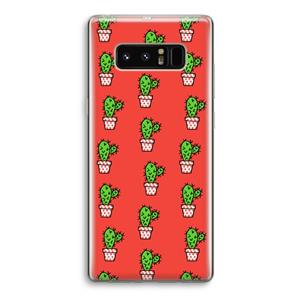 CaseCompany Mini cactus: Samsung Galaxy Note 8 Transparant Hoesje