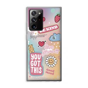 CaseCompany Positivity: Samsung Galaxy Note 20 Ultra / Note 20 Ultra 5G Transparant Hoesje