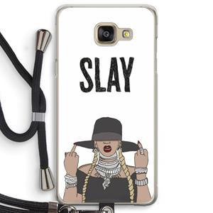 CaseCompany Slay All Day: Samsung Galaxy A5 (2016) Transparant Hoesje met koord