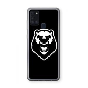 CaseCompany Angry Bear (black): Samsung Galaxy A21s Transparant Hoesje