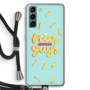 CaseCompany Always fries: Samsung Galaxy S21 Transparant Hoesje met koord