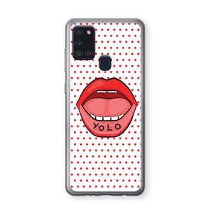CaseCompany Yolo Denise: Samsung Galaxy A21s Transparant Hoesje