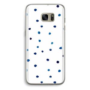 CaseCompany Blauwe stippen: Samsung Galaxy S7 Edge Transparant Hoesje