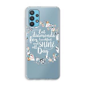 CaseCompany Diamonds: Samsung Galaxy A32 4G Transparant Hoesje