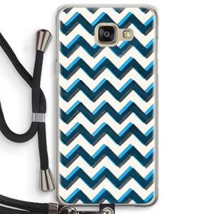 CaseCompany Onderbroken lijn: Samsung Galaxy A5 (2016) Transparant Hoesje met koord
