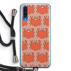 CaseCompany Krab: Samsung Galaxy A50 Transparant Hoesje met koord