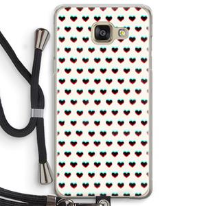 CaseCompany Hartjes: Samsung Galaxy A5 (2016) Transparant Hoesje met koord