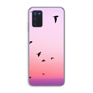 CaseCompany Fly away: Samsung Galaxy A03s Transparant Hoesje