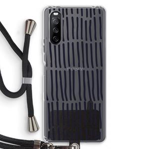 CaseCompany Moroccan stripes: Sony Sony Xperia 10 III Transparant Hoesje met koord