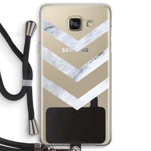 CaseCompany Marmeren pijlen: Samsung Galaxy A5 (2016) Transparant Hoesje met koord