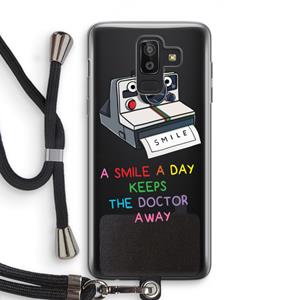CaseCompany Smile: Samsung Galaxy J8 (2018) Transparant Hoesje met koord