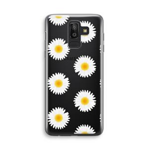 CaseCompany Margrietjes: Samsung Galaxy J8 (2018) Transparant Hoesje