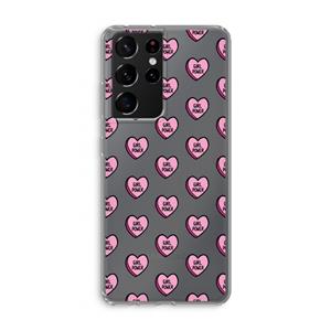 CaseCompany GIRL POWER: Samsung Galaxy S21 Ultra Transparant Hoesje