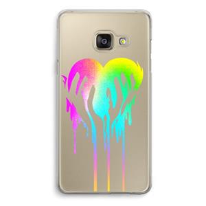 CaseCompany Hold My Heart: Samsung A3 (2017) Transparant Hoesje