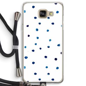 CaseCompany Blauwe stippen: Samsung Galaxy A5 (2016) Transparant Hoesje met koord