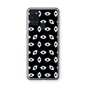 CaseCompany Eyes pattern: Samsung Galaxy A21s Transparant Hoesje