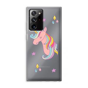 CaseCompany Roze eenhoorn: Samsung Galaxy Note 20 Ultra / Note 20 Ultra 5G Transparant Hoesje