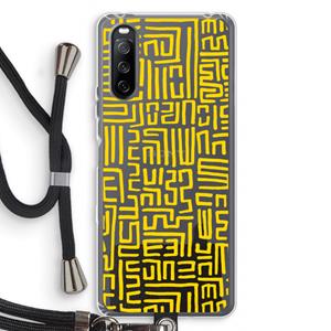 CaseCompany Majorelle Blue Print: Sony Sony Xperia 10 III Transparant Hoesje met koord