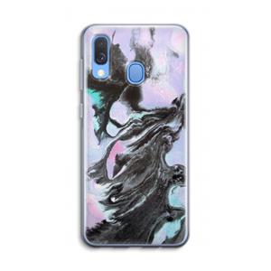 CaseCompany Pastel zwart: Samsung Galaxy A40 Transparant Hoesje