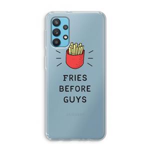 CaseCompany Fries before guys: Samsung Galaxy A32 4G Transparant Hoesje