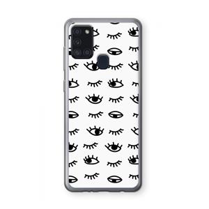 CaseCompany Eye pattern #2: Samsung Galaxy A21s Transparant Hoesje