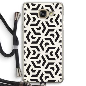 CaseCompany Crazy pattern: Samsung Galaxy A5 (2016) Transparant Hoesje met koord
