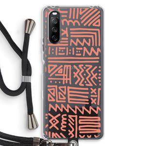 CaseCompany Marrakech Pink: Sony Sony Xperia 10 III Transparant Hoesje met koord