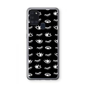 CaseCompany Eye pattern #3: Samsung Galaxy A21s Transparant Hoesje
