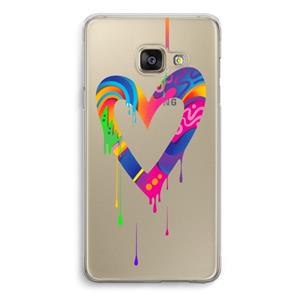 CaseCompany Melts My Heart: Samsung A3 (2017) Transparant Hoesje