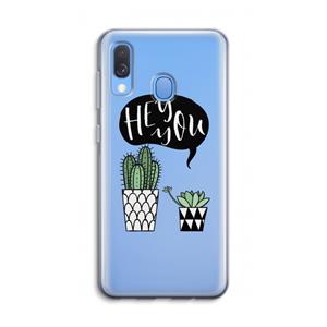 CaseCompany Hey you cactus: Samsung Galaxy A40 Transparant Hoesje