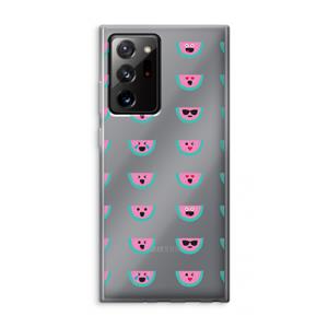 CaseCompany Smiley watermeloenprint: Samsung Galaxy Note 20 Ultra / Note 20 Ultra 5G Transparant Hoesje