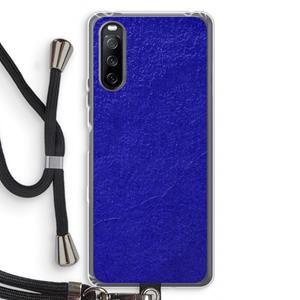 CaseCompany Majorelle Blue: Sony Sony Xperia 10 III Transparant Hoesje met koord
