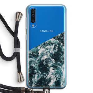 CaseCompany Zee golf: Samsung Galaxy A50 Transparant Hoesje met koord