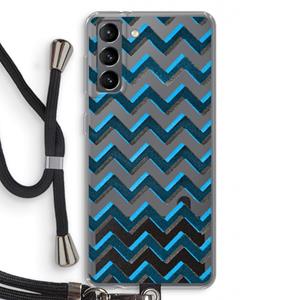 CaseCompany Onderbroken lijn: Samsung Galaxy S21 Transparant Hoesje met koord