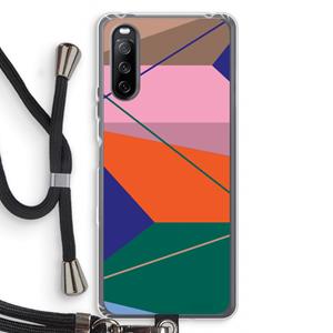 CaseCompany Gestalte 1: Sony Sony Xperia 10 III Transparant Hoesje met koord