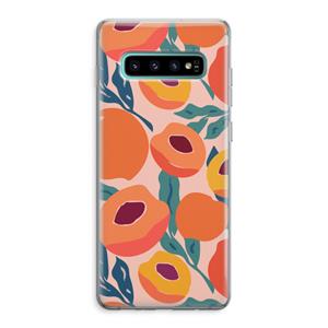 CaseCompany Perzik: Samsung Galaxy S10 Plus Transparant Hoesje