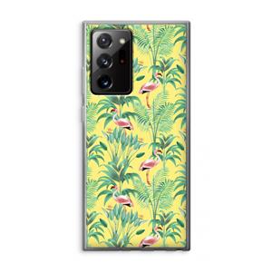 CaseCompany Flamingo party: Samsung Galaxy Note 20 Ultra / Note 20 Ultra 5G Transparant Hoesje