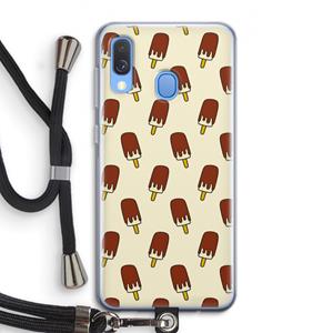 CaseCompany Yummy: Samsung Galaxy A40 Transparant Hoesje met koord