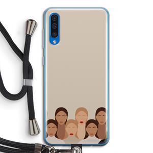 CaseCompany Girls girls girls: Samsung Galaxy A50 Transparant Hoesje met koord