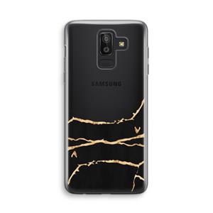 CaseCompany Gouden marmer: Samsung Galaxy J8 (2018) Transparant Hoesje