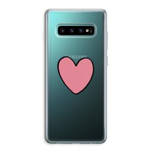 CaseCompany Hartje: Samsung Galaxy S10 Plus Transparant Hoesje