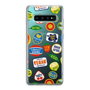 CaseCompany Fruitsticker: Samsung Galaxy S10 Plus Transparant Hoesje
