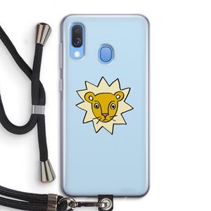 CaseCompany Kleine leeuw: Samsung Galaxy A40 Transparant Hoesje met koord
