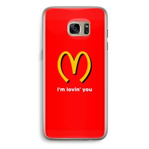 CaseCompany I'm lovin' you: Samsung Galaxy S7 Edge Transparant Hoesje