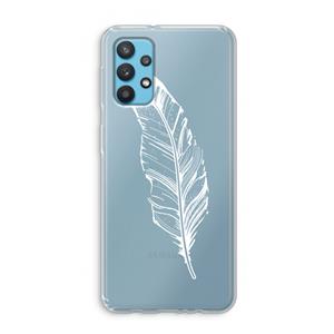 CaseCompany Pluim: Samsung Galaxy A32 4G Transparant Hoesje