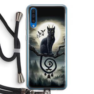 CaseCompany Moonlight Companions: Samsung Galaxy A50 Transparant Hoesje met koord