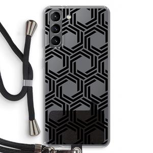 CaseCompany Geometrisch patroon: Samsung Galaxy S21 Transparant Hoesje met koord